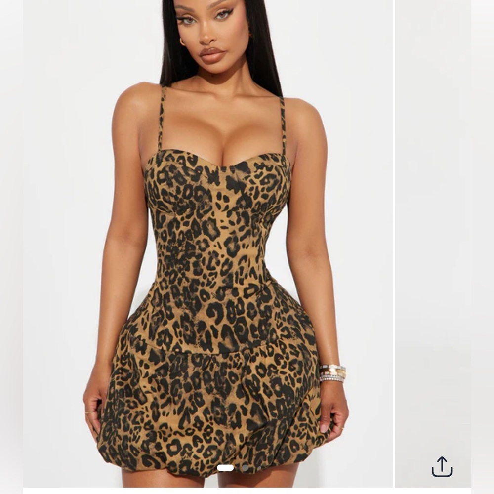 Leopard Print Midi Dress